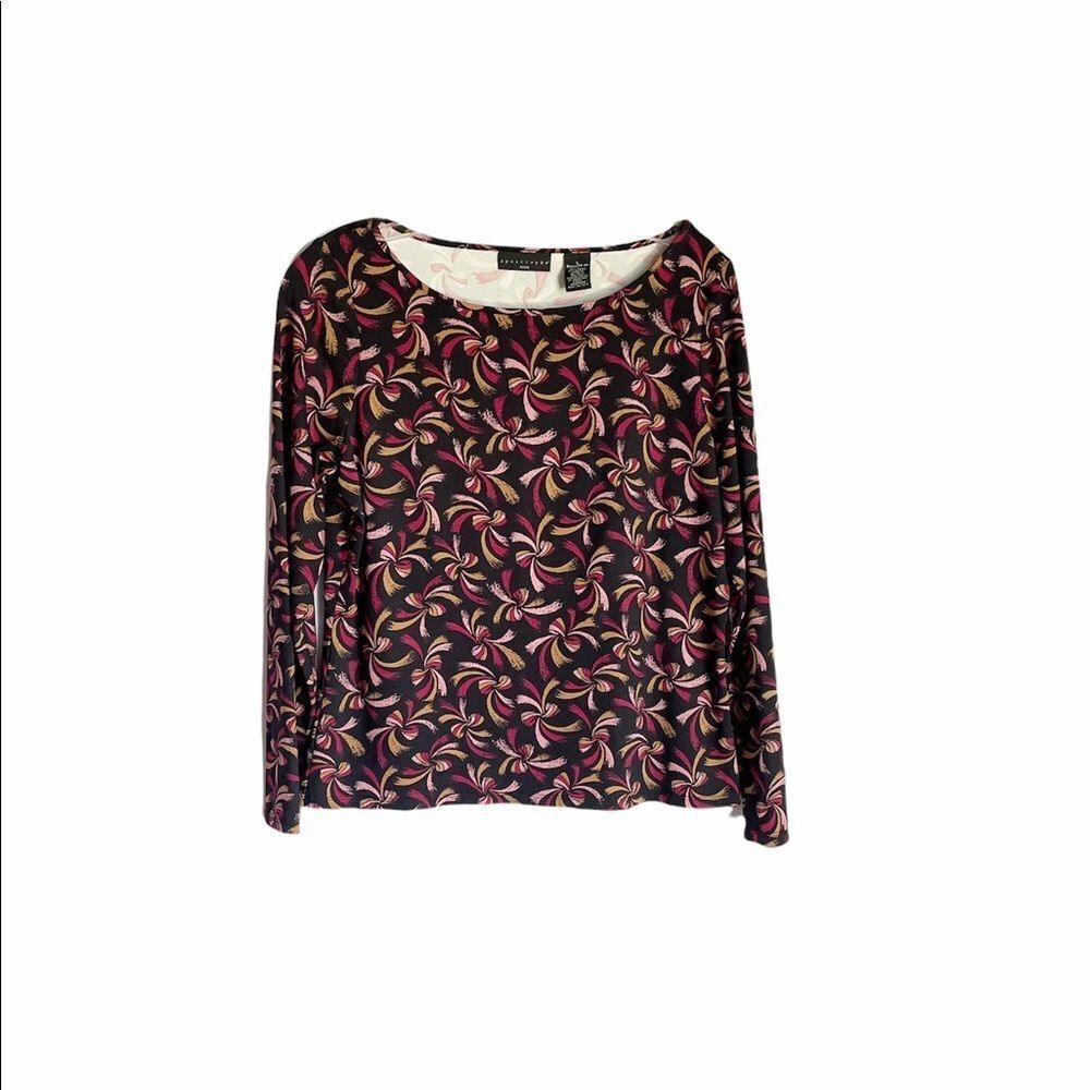 🟢Apostrophe Black Cropped Long Sleeve Bows Size LP